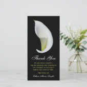 Sympathie Memorial Dank u Fotokaart - Lily Bedankkaart (Staand voorkant)