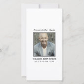 Sympathie Memorial DANK U witte orchideeën | FOTO Bedankkaart (Achterkant)