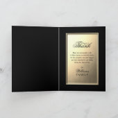 Sympathie Memorial Elegant Gold FOTO Dank u Kaart (Binnen)