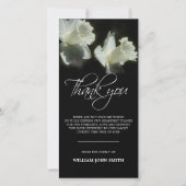 Sympathie Memorial Flower Daffodils DANK You Black Bedankkaart (Voorkant)