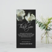 Sympathie Memorial Flower Daffodils DANK You Black Bedankkaart (Staand voorkant)