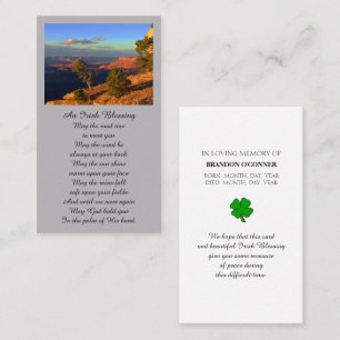 Sympathie Memorial Foto Prayer Kaart Visitekaartje