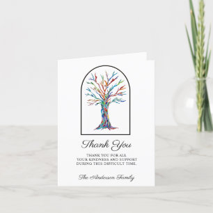 Sympathie Memorial Hartelijk dank Bedankkaart