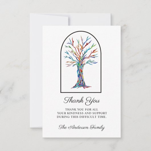 Sympathie Memorial Hartelijk dank Bedankkaart (Voorkant)