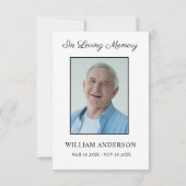 Sympathie Memorial Hartelijk dank Bedankkaart (Achterkant)