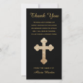 Sympathie Memorial Hartelijk dank voor gouden reli Bedankkaart (Voorkant)