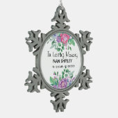 Sympathie Memorial in liefhebbend geheugen [pas aa Tin Sneeuwvlok Ornament (Links)