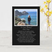 Sympathie Memorial met Afbeelding Spirituele gedic Kaart (Gele Bloem)