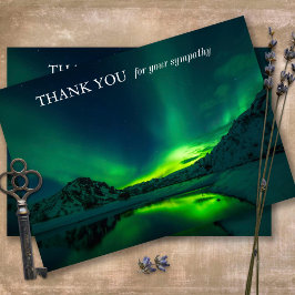 Sympathie Memorial Natuur Begrafenis Dank u kaart