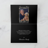 Sympathie Memorial Religorial Cross Black Gold Dan Bedankkaart (Binnen)