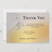 Sympathie Memorial Service Dank jullie kaarten (Achterkant)