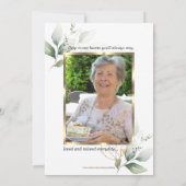 Sympathie Memory Greenery Gold DANK U | FOTO Bedankkaart (Achterkant)