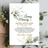 Sympathie Memory Greenery Gold DANK U | FOTO Bedankkaart