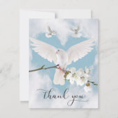 Sympathie Memory White Dove Heaven in Memory PHOTO Bedankkaart (Voorkant)