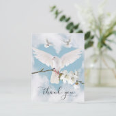 Sympathie Memory White Dove Heaven in Memory PHOTO Bedankkaart (Staand voorkant)