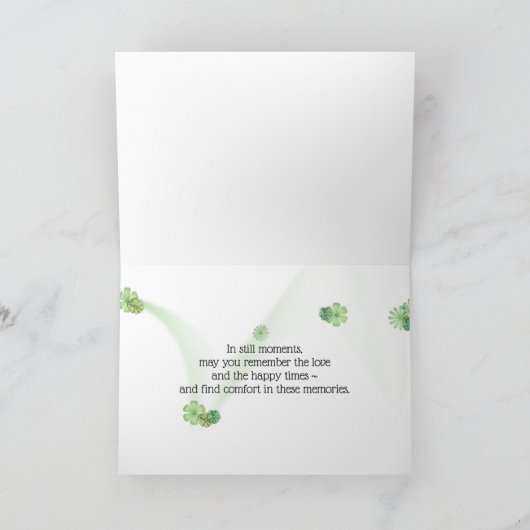 Sympathie met Dogwood en Lotus Candle Kaart (Binnen)