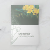 sympathie met hartvolle gedachten en gebeden kaart (Binnen)