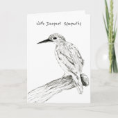 Sympathie met Oosterse Dwerg Kingfisher Tekening Kaart (Voorkant)