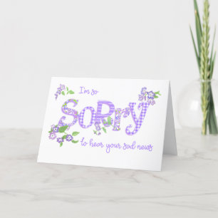 Sympathie met Phlox Flowers en Word Art Card Feestdagen Kaart