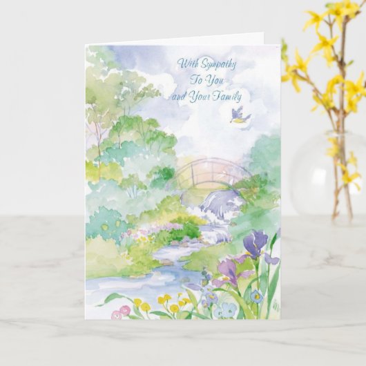 Sympathie-met Sympathie aan u en uw Familie Kaart (Gele Bloem)