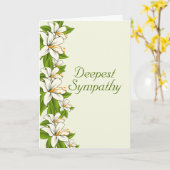 Sympathie met Witte Lelies Kaart (Gele Bloem)
