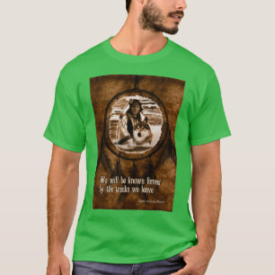 Sympathie Native American Wolf en Dreamweaver T-shirt