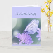 Sympathie Net als de vlinder van je geliefde... Kaart (Gele Bloem)