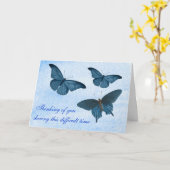 Sympathie of Condoleances Eenvoudige Vlinders Natu Kaart (Gele Bloem)