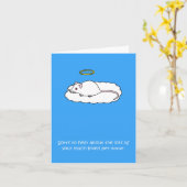 Sympathie op verlies van Pet White Mouse Kaart (Gele Bloem)