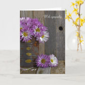 sympathie - paarse wezens in tin kaart (Gele Bloem)