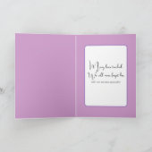 Sympathie Paarse wilde bloemen Kaart (Binnen)