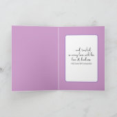 Sympathie Paarse wilde bloemen Kaart (Binnen)