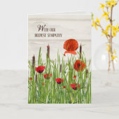 Sympathie papavers en Cattails Kaart (Gele Bloem)