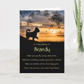 Sympathie Pet Yorkshire Terrier Aangepaste naam Kaart (Voorkant)