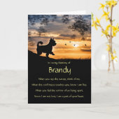 Sympathie Pet Yorkshire Terrier Aangepaste naam Kaart (Gele Bloem)