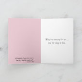 Sympathie Pink Baby's Breath Bouquet Kaart (Binnen)