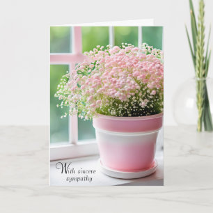 Sympathie Pink Baby's Breath Bouquet Kaart