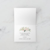 Sympathie Pink Floral Funeral Folded Bedankkaart (Binnen)