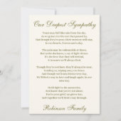 Sympathie Poem Kaart (Voorkant)