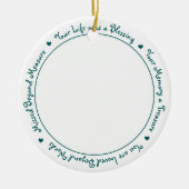 Sympathie Quote Green Keepomwille Memorial Keramisch Ornament (Voorkant)