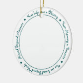 Sympathie Quote Green Keepomwille Memorial Keramisch Ornament (Links)