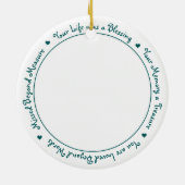 Sympathie Quote Green Keepomwille Memorial Keramisch Ornament (Achterkant)