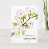 Sympathie Religieuze Bijbel Verse Dogwood Flowers Kaart (Voorkant)