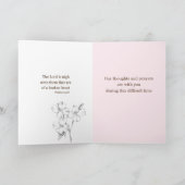 Sympathie Religieuze Bijbel Verse Dogwood Flowers Kaart (Binnen)