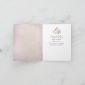 Sympathie Robin op Peony Hartelijk dank Kaart (Binnen)