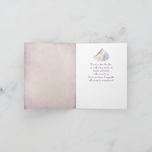 Sympathie Robin over Peony Dank u Kaart (Binnen)