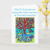 Sympathie Rode Levensboom Harten & Vlinders Kaart (Gele Bloem)