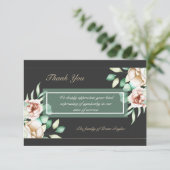 Sympathie Roos Hartelijk dank Bedankkaart (Staand voorkant)