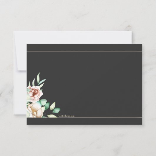 Sympathie Roos Hartelijk dank Bedankkaart (Achterkant)