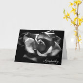 Sympathie Roos zwart-wit Kaart (Gele Bloem)